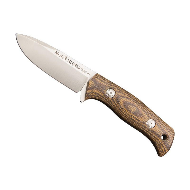Muela POIGNARD TUAREG MICARTA MOUTARDE/MARRON 10CM INOX